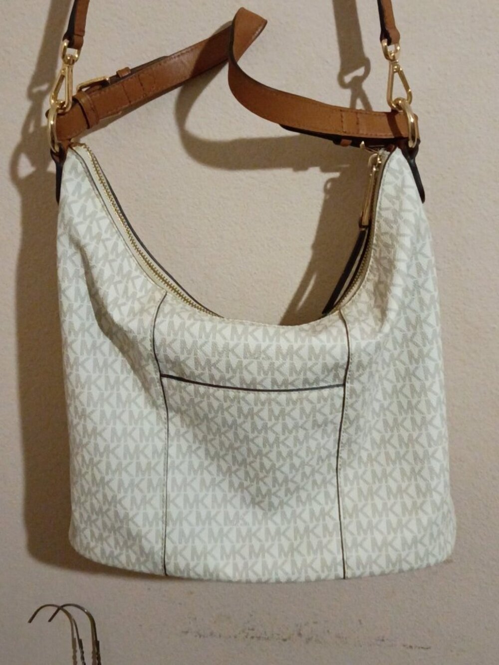michael kors sienna large cream logo convertible shoulder bag - Picture 6 of 16